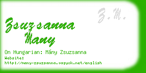 zsuzsanna many business card